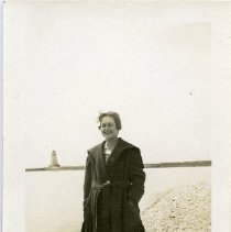 Woman on a Rocky Beach